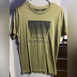 Men’s Army Green Puma Tee